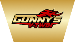A gold background with the name gunny 's v-twin