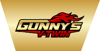 A gold background with the name of sunny 's v-twin.