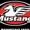 A logo of the mustang motorcycle leats.